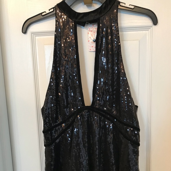 Sequins Free People π₯³HPπΉ Black stunner Dress - Picture 2 of 9